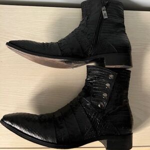 Ghost Black leather boots
